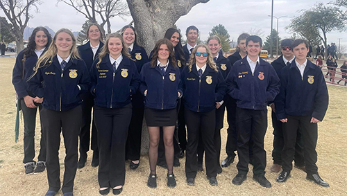 Group of FFA students at state CDE event